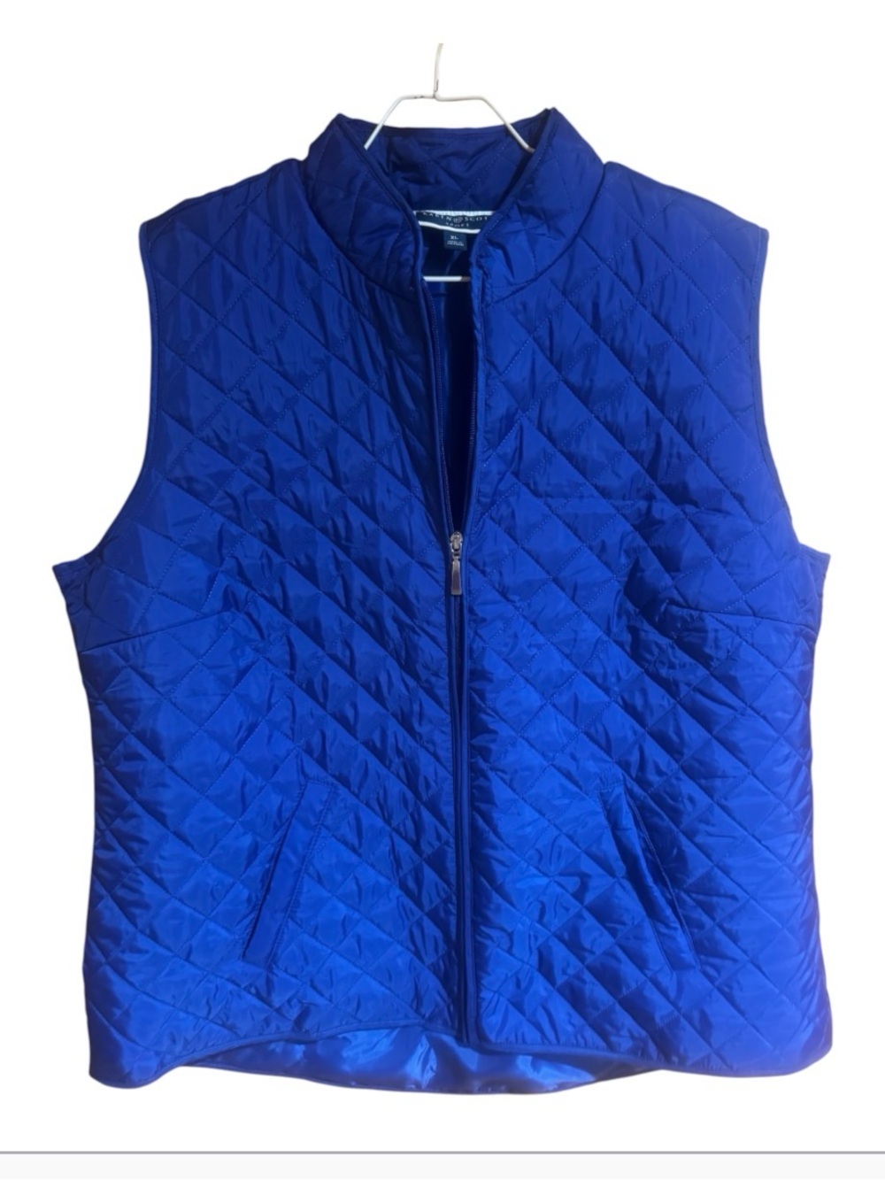 Karen Scott Quilted Sleeveless Vest - Royal Blue